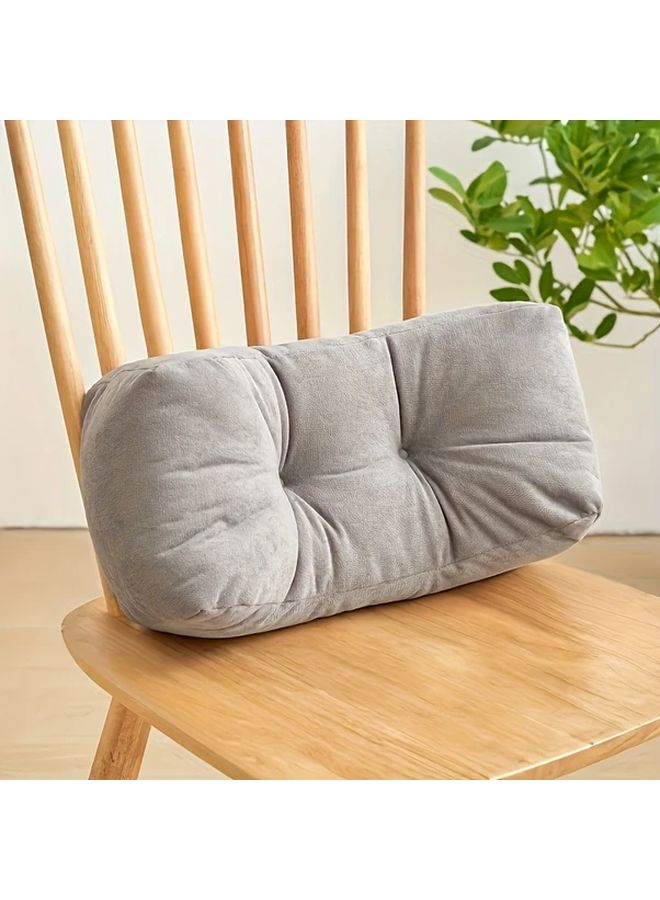 Light Rice Coffee Lumbar Pillow for Back Support Office Chair Cushion Napping Student Backrest - Image 3