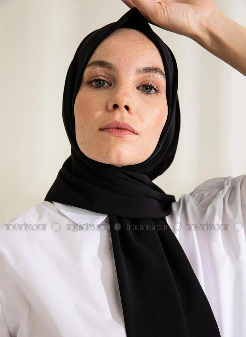 Pure Scarfs Black - Plain - Shawl - Pure Scarfs