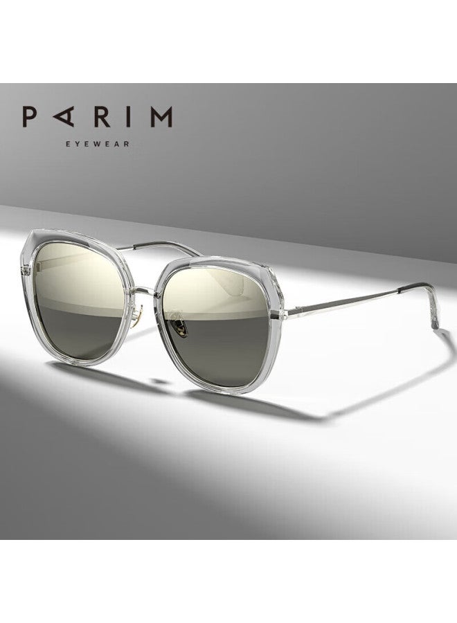 Parim Sungl For Women, Round Face Polarized Driving Gl, Uv Protection, Korean Style Trendy Fashion Eyewear - Image 1