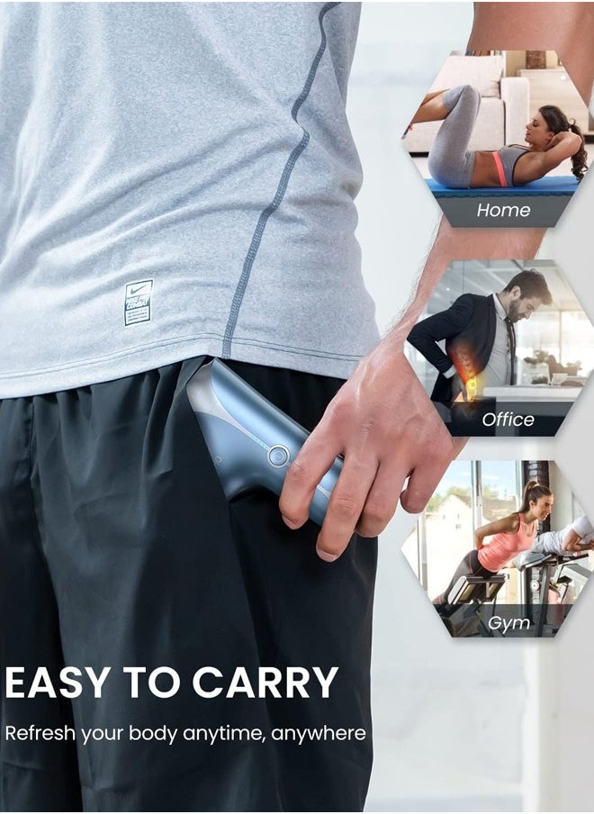 RENPHO - Upgrade Mini Massage Gun with Heat, New Muscle Massage Gun Deep Tissue, Type-C Charging Portable Body Deep Tissue Massager Gun, Quiet Percussion Muscle Massager, Valentine's Day Gifts - Image 1