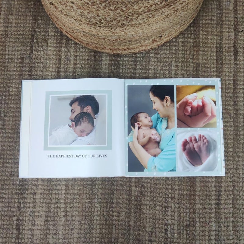 Nexaprint Personalized Baby Photo Book Medium 6x8 Inches Upload Your Photos 10 Pages for 20 Photos Ideal for Baby Wedding and Travel Memories Custom Photo Album for Cherished Moments - Image 1