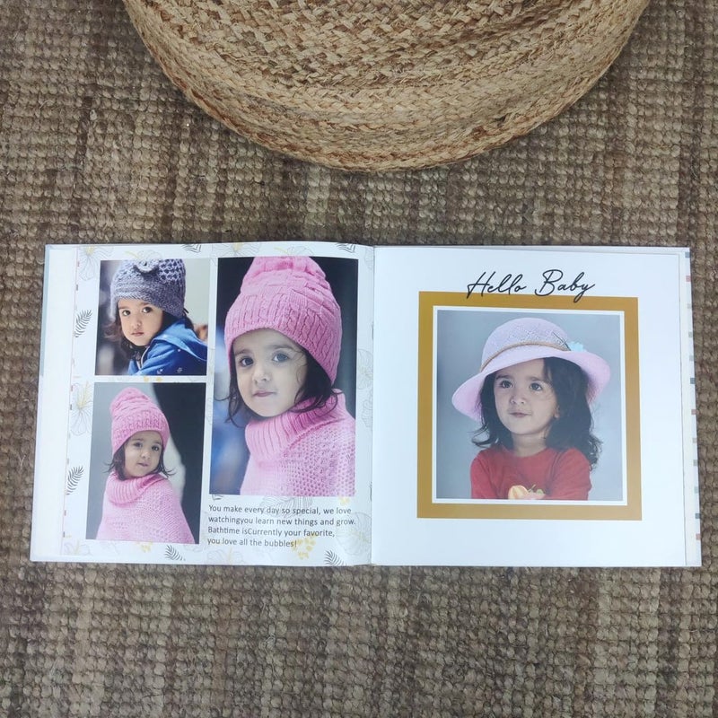 Nexaprint Personalized Baby Photo Book Medium 6x8 Inches Upload Your Photos 10 Pages for 20 Photos Ideal for Baby Wedding and Travel Memories Custom Photo Album for Cherished Moments - Image 4