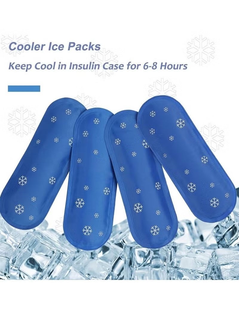 4 Pcs Insulin Ice Pack Ice Packs for Insulin Cooler Travel Case Reusable Care Ice Bag - Image 3