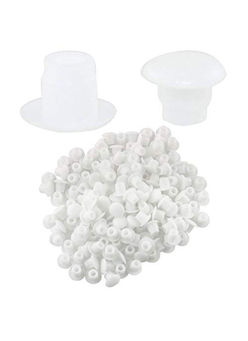 Tegg Tegg Screw Caps Cover 100PCS 5mm316Inch Flush Type White Plastic Panel Hole Plugs Button Tops for Cabinet Cupboard Shelf Furniture 