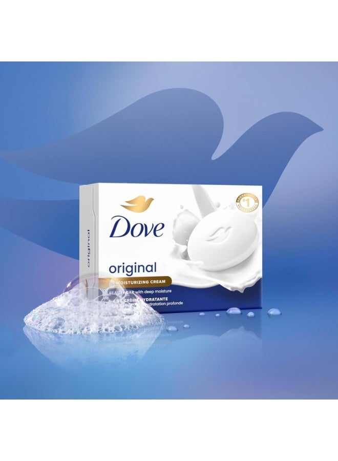 دوف صابون دوف بيوتي بار منظف لطيف ومرطب للبشرة للعناية بالبشرة الناعمة واللطيفة، مصنوع أصليًا من ربع كريم مرطب، 3.75 أونصة، 4 قطع - Image 4