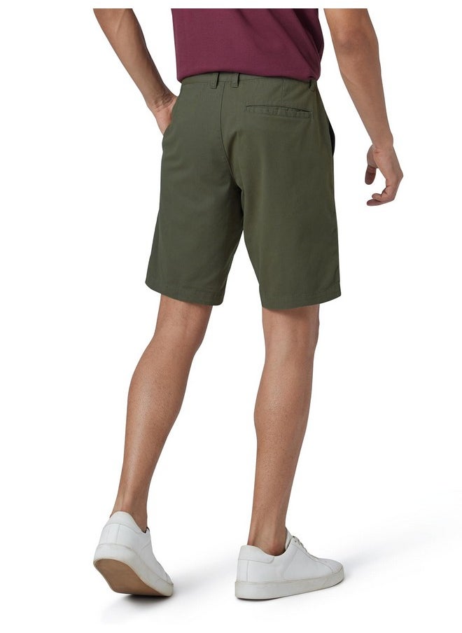 XYXX - XYXX Men Twill Cotton Chinos Shorts, Regular Fit, Solid, Pack of 1, CB1SHT03_34, Olive Green, 34 - Image 1