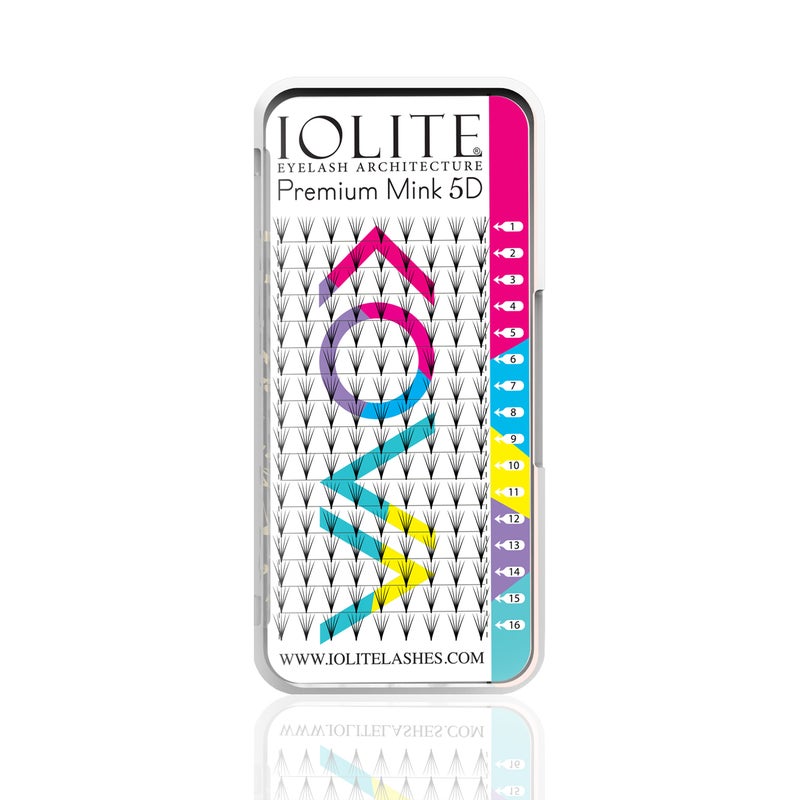 IOLITE Premium Mink 5D Eyelash Extensions – Voluminous, Natural Lashes D CURL 0.7 Thicknesses/ Thicknesses Lash Length 11 MM Eyelash Extensions by IOLITE PREM5D04