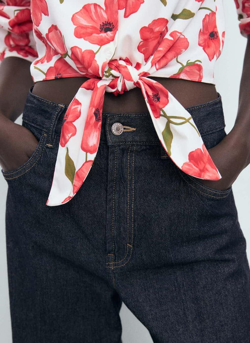 MANGO Floral Print Poplin Shirt  - Image 4