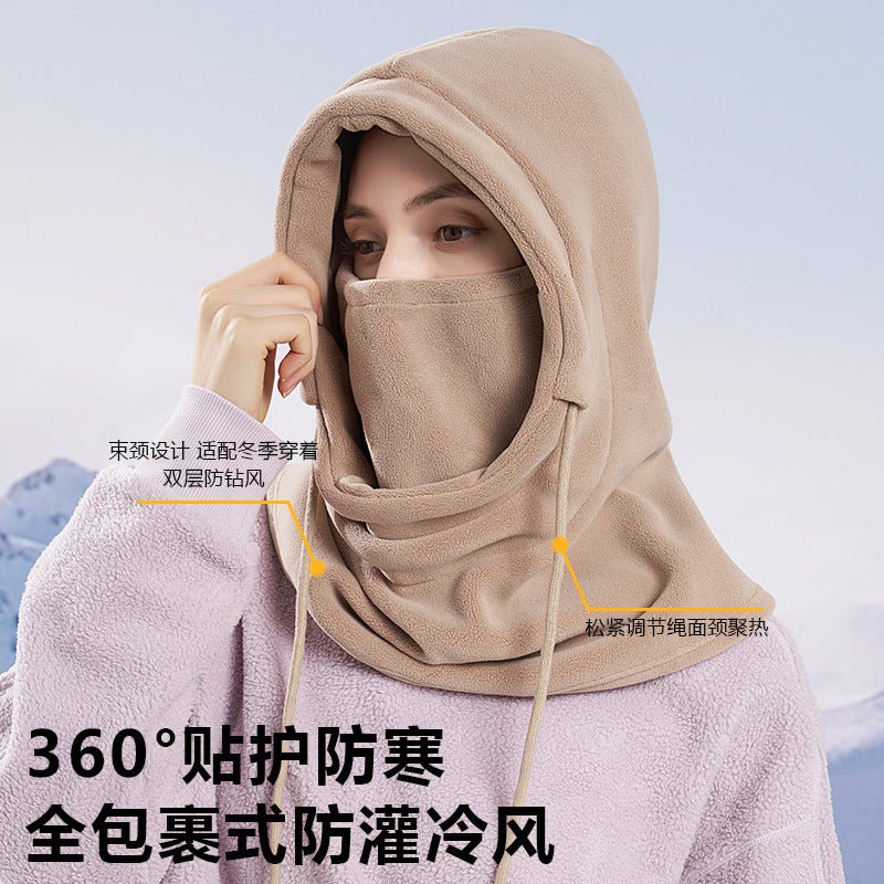 قبعة رأس للتزلج في الشتاء مقاومة للرياح للرجال والنساء قناع ركوب خارجي حماية الرقبة مقاوم للبرد بطانة من الفرو حماية الوجه دافئة قناع - Image 5