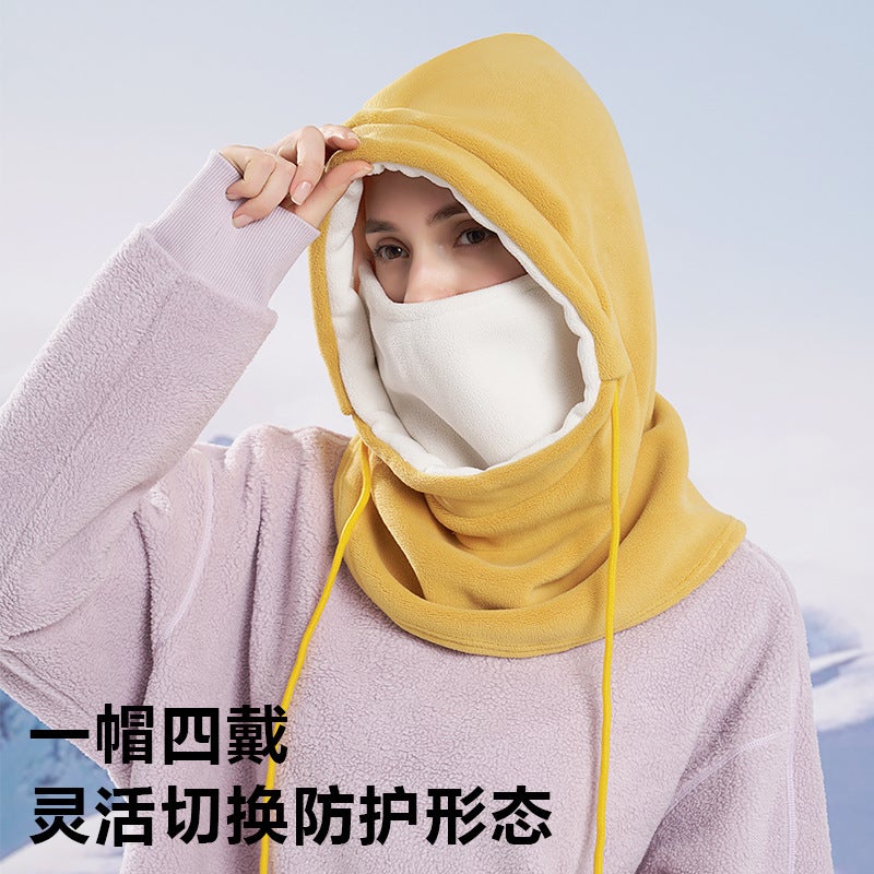 قبعة رأس للتزلج في الشتاء مقاومة للرياح للرجال والنساء قناع ركوب خارجي حماية الرقبة مقاوم للبرد بطانة من الفرو حماية الوجه دافئة قناع - Image 3