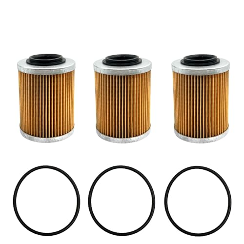 Bstenky 3 Pack Oil Filter with O-Rings Compatiable With Can Am Maverick X3 2017-2023 Max Turbo R RR 2019-2023 Ryker STD 600 900 ACE Sea-Doo Spark 2 Up 3 Up SBT 36-115 Replace #420956123 420256188 X3 420956120 - Image 1