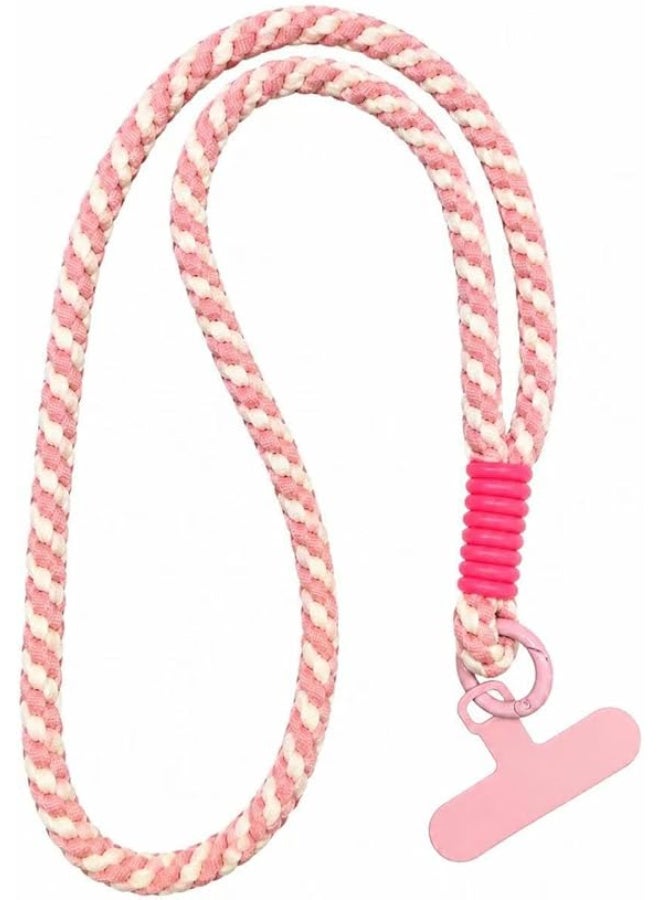 ecosystem Colorful Crossbody Lanyard Strap Nylon Shoulder Necklace Strap Anti Lost Key Mobile Chain With Hang Plate - Image 1