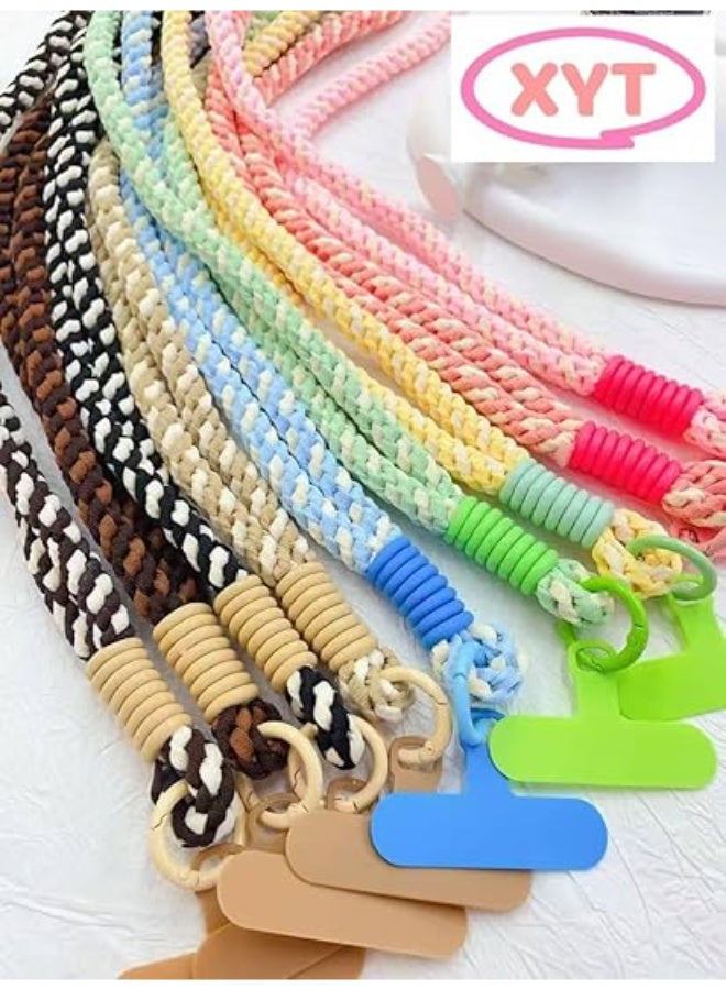 ecosystem Colorful Crossbody Lanyard Strap Nylon Shoulder Necklace Strap Anti Lost Key Mobile Chain With Hang Plate - Image 2