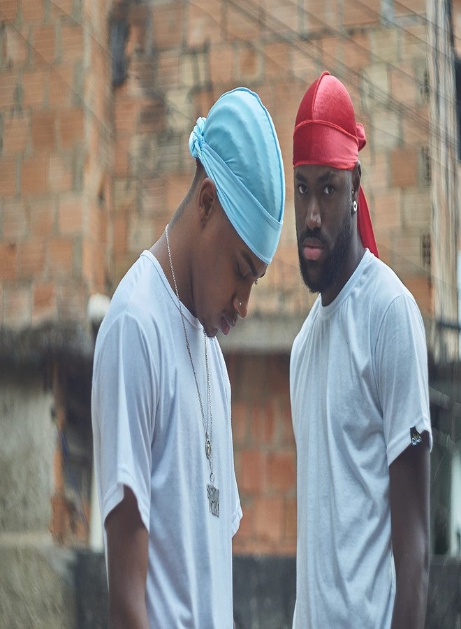 ForceWave 10 Pieces Silky Durags Long Tail for Women Men Satin Durag 360 Wave，Dorag, 10 Pieces - Image 2