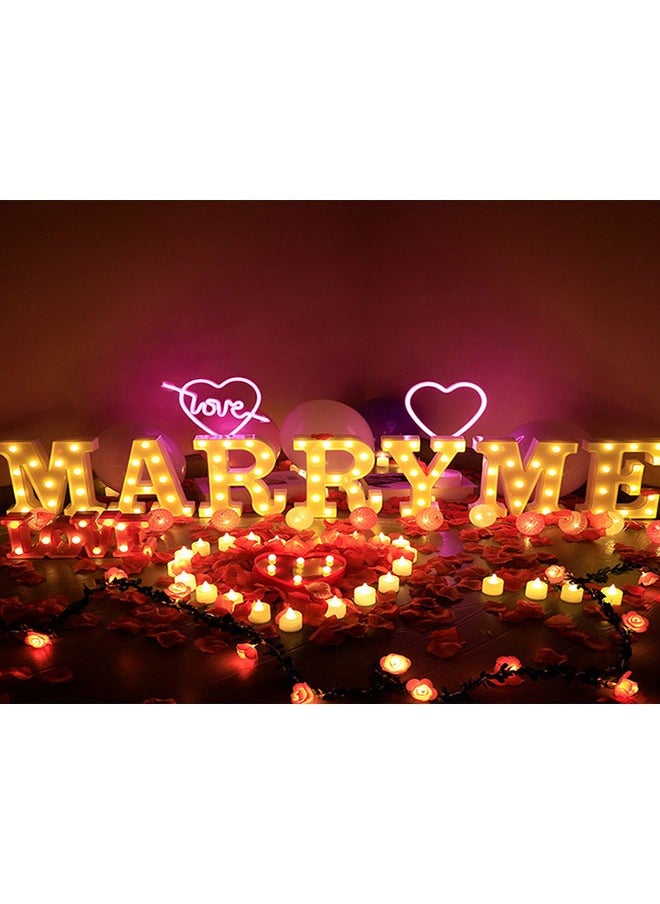 SMOTOT - LED Letter Lights Alphabet Light Up Letters Sign Night Light for Home Bar Party Wedding Birthday Decoration Battery Powered(Letters H) - Image 1