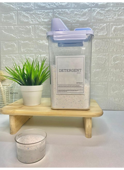 2300ML Detergent Container with Measuring Lid Vacuum Acrylic Bathroom Organizer Set
