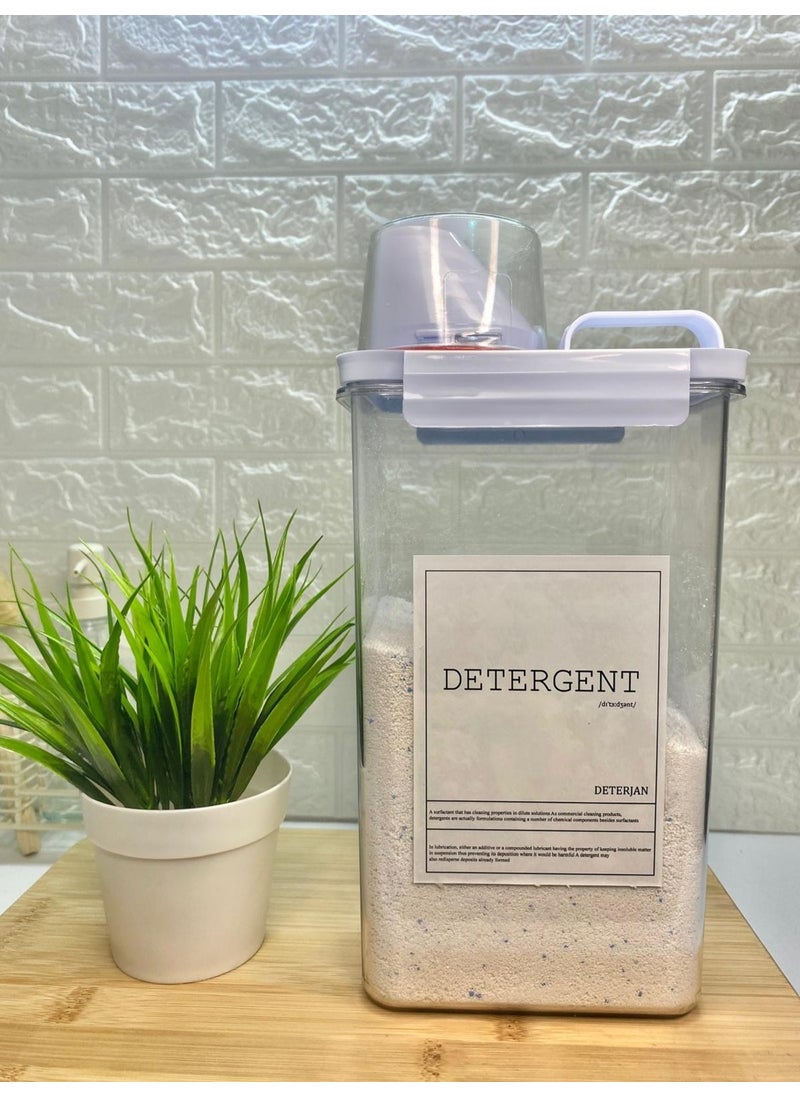 2300ML Detergent Container with Measuring Lid Vacuum Acrylic Bathroom Organizer Set