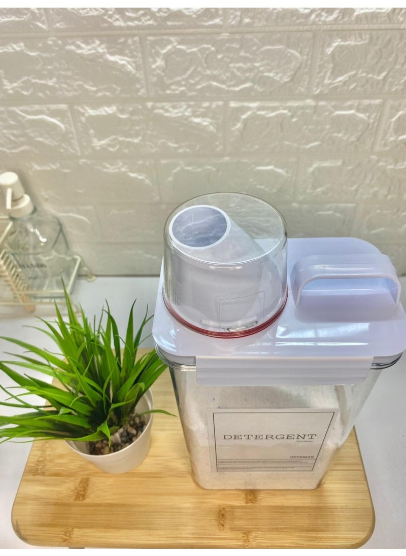 2300ML Detergent Container with Measuring Lid Vacuum Acrylic Bathroom Organizer Set