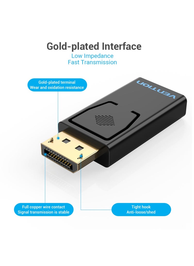 VENTION Displayport to HDMI Adapter 4k, Vention DP Male to HDMI Female Converter Gold-Plated for HP, HDTV, ThinkPad, Projector, Desktop  - Image 5