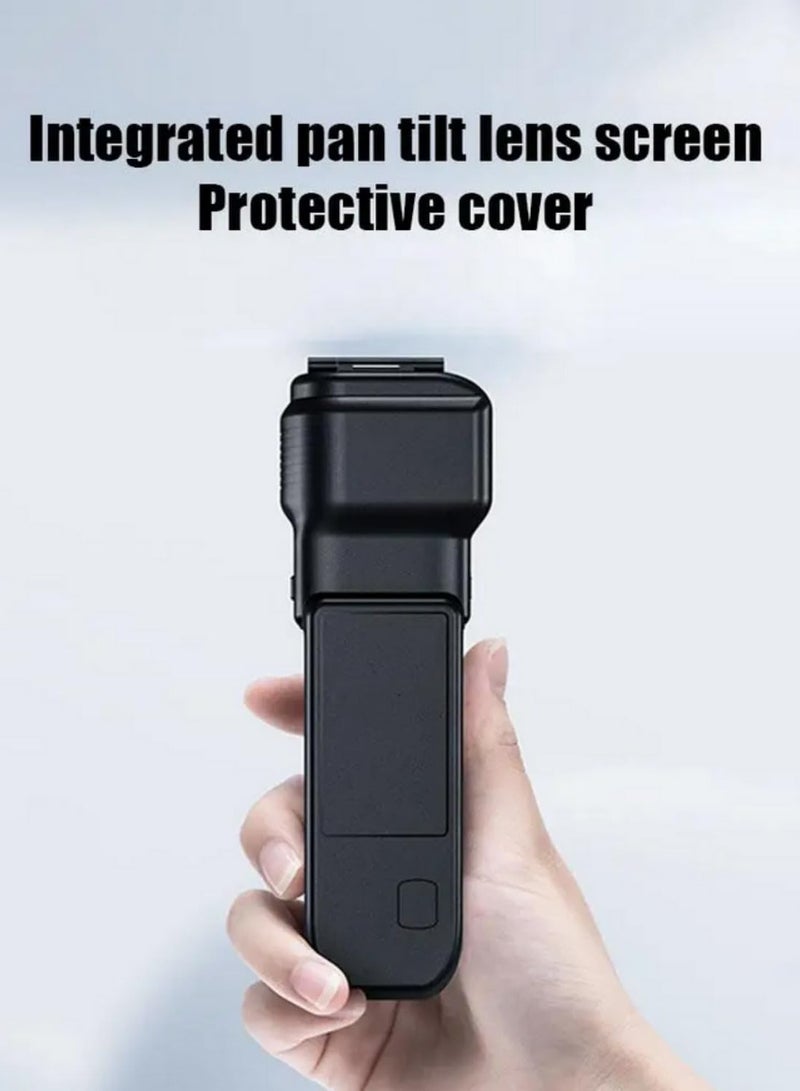 For DJI Osmo Pocket 3 Lens Screen Protective Cover Conjoined Body Hard Shell Anti Collision Guard with Longer Back Cover Plus Short Velvet Design Anti Scratch Anti Drop Dustproof Flip Cover Accessories  - Image 2