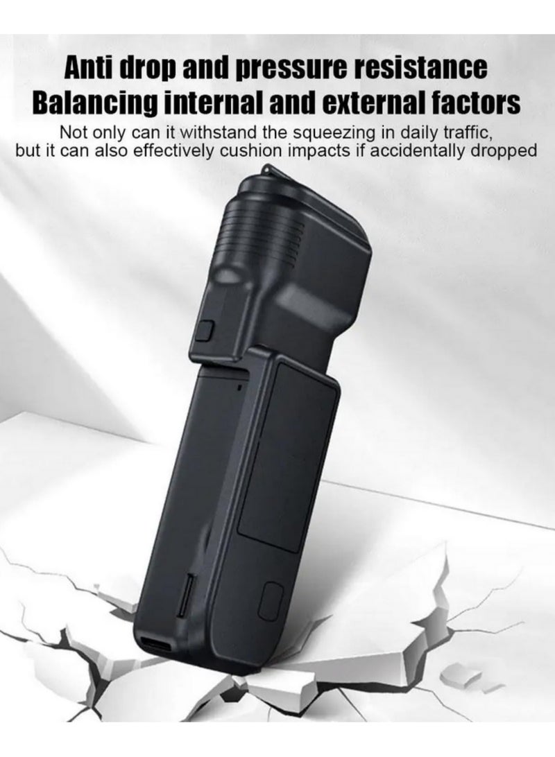 For DJI Osmo Pocket 3 Lens Screen Protective Cover Conjoined Body Hard Shell Anti Collision Guard with Longer Back Cover Plus Short Velvet Design Anti Scratch Anti Drop Dustproof Flip Cover Accessories  - Image 3