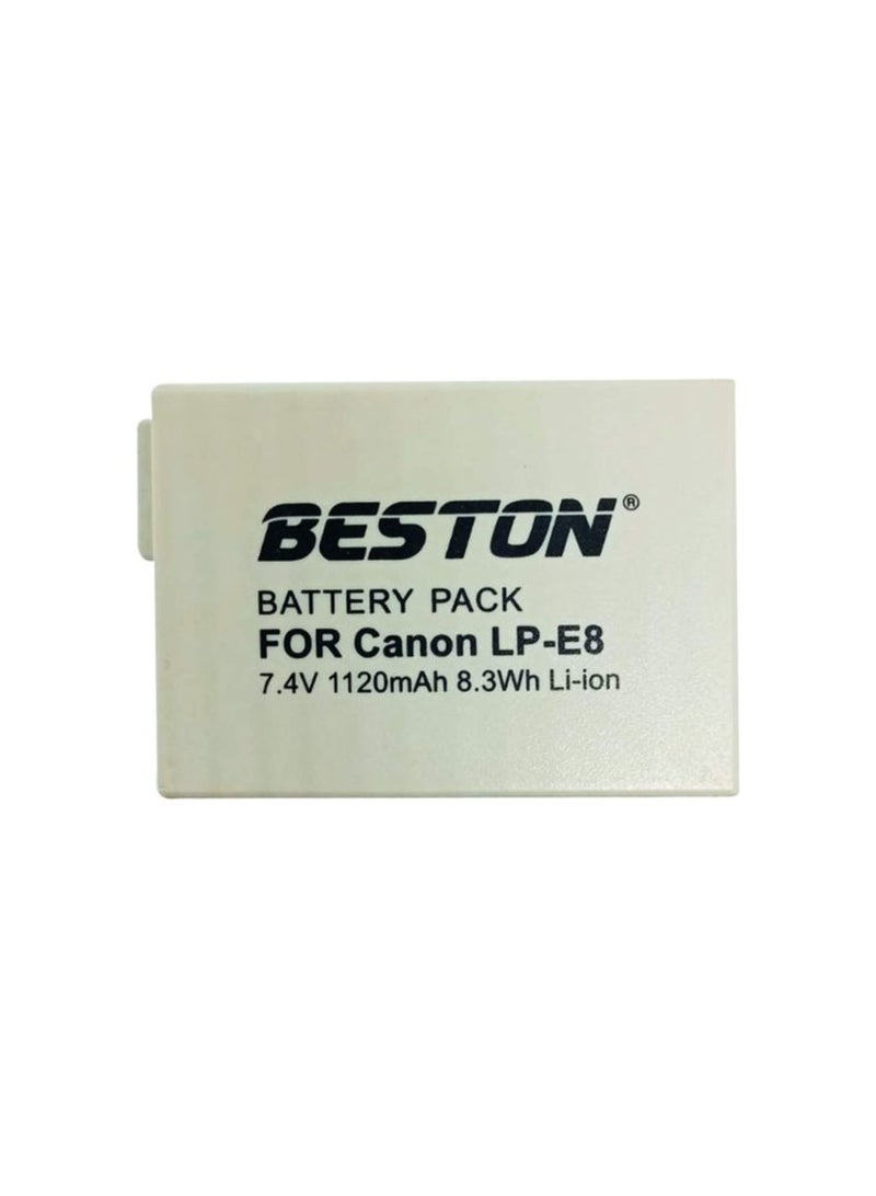 BESTON Beston LP-E8 Camera Battery (1120mAh, 7.4V) - Image 3