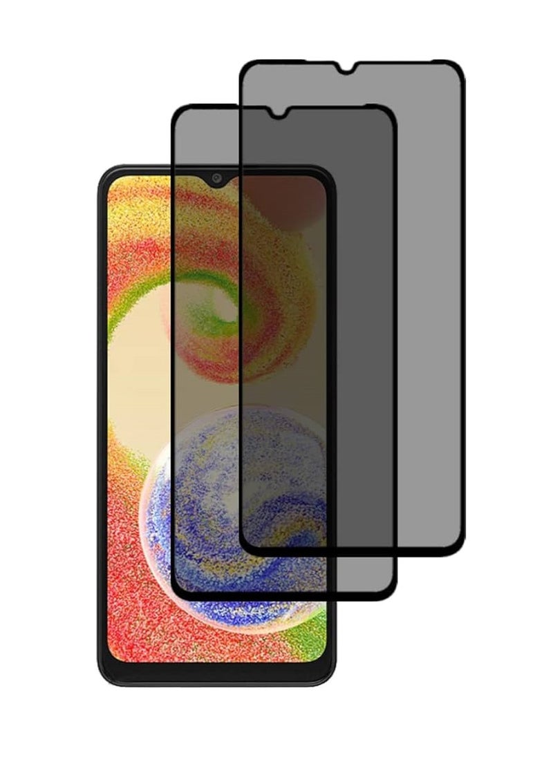we3 2 Pieces Tempered Glass Screen Protector Anti-Spy Privacy Designed For Samsung Galaxy A04e Full Screen Coverage And Bubble Free - Image 1