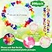 Juinte 200 Pieces Hawaiian Luau Leis Flowers Necklaces Summer Beach Vacation Pool Luau Party Favors Supplies Tropical Theme Party Decorations For Birthday Wedding Colorful Random Color - Image 2