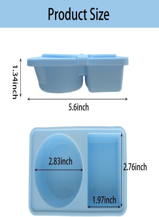 Thea Reusable Silicone Snack Container with Double Compartments, BPA-Free Mini Food Storage Box with Lid, Lunch Box for Travel, Work & Gym (Multicolor) - Image 2