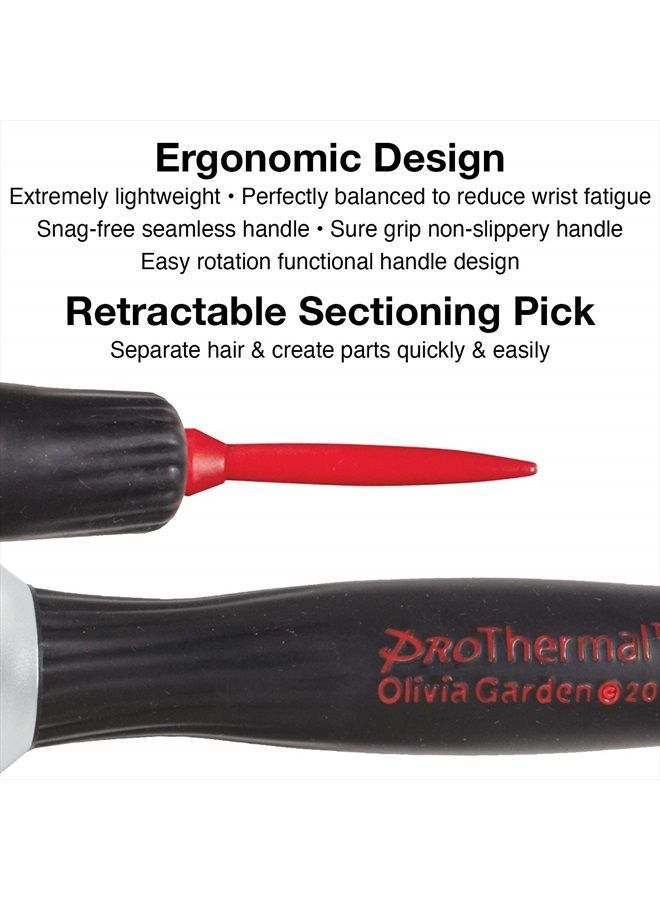 Olivia Garden ProThermal Anti-Static Round Hair Brush T-43 (1 3/4") - Image 4