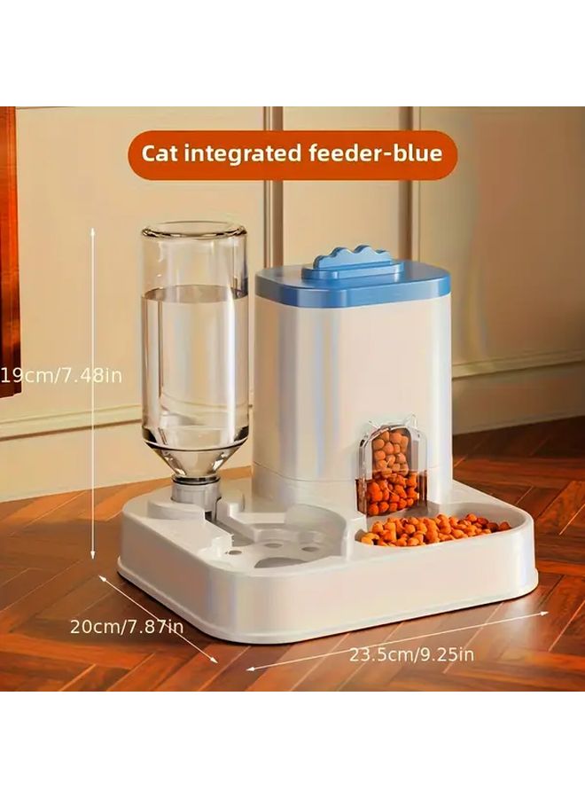 Grey Dual Bowl Automatic Cat And Dog Water Dispenser With Neck Protection Easy To Clean Moisture Resistant Pet Feeder For 24 Hour Use Perfect Holiday Gift - Image 2