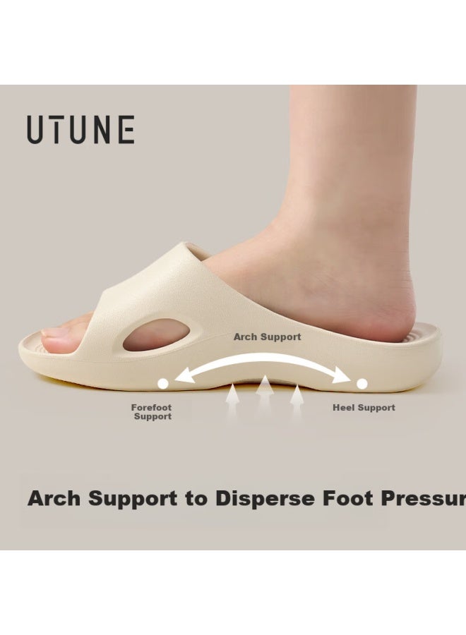 Utune Women's Slippers With Arch Support For Flat Feet, Non-slip Eva Odor-resistant Bathroom Shower Quiet Sandals For Men And Wome - Image 1