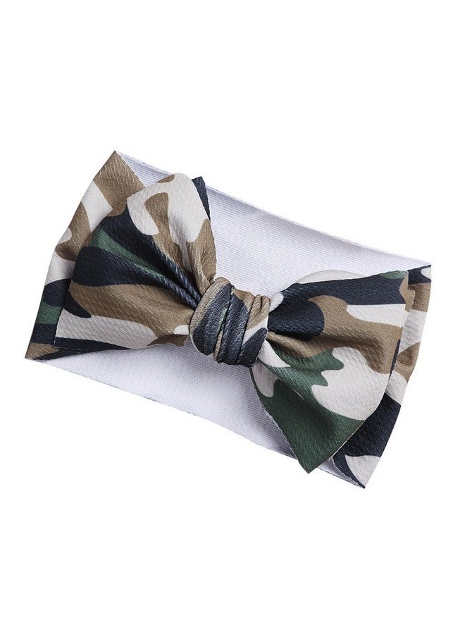 BBTDIN Baby Girls Camo Turban Headband Baby Camouflage Bowknot Baby Camo Hair Bow Headwear BBG81 (B1-Turban) - Image 3