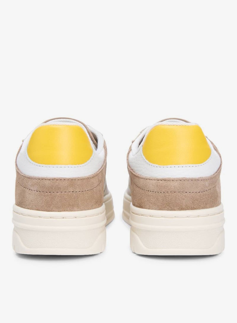 TOMMY HILFIGER Leather Mixed Texture Cupsole Trainers - Image 3