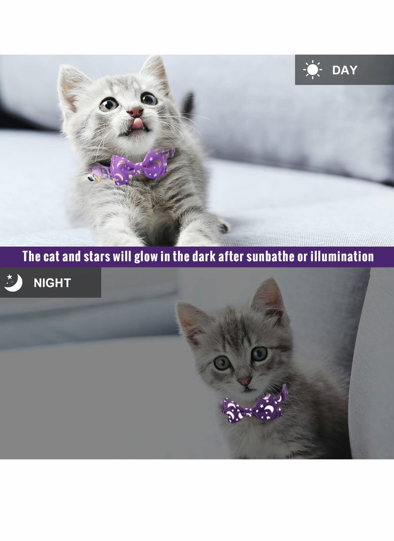 Generic - Cat Collar, Collars with Bell and Detachable Bow Tie, Quick Release Safety for Kitten Cats, Adjustable 20-30cm Suitable All Domestic Cats - Image 1