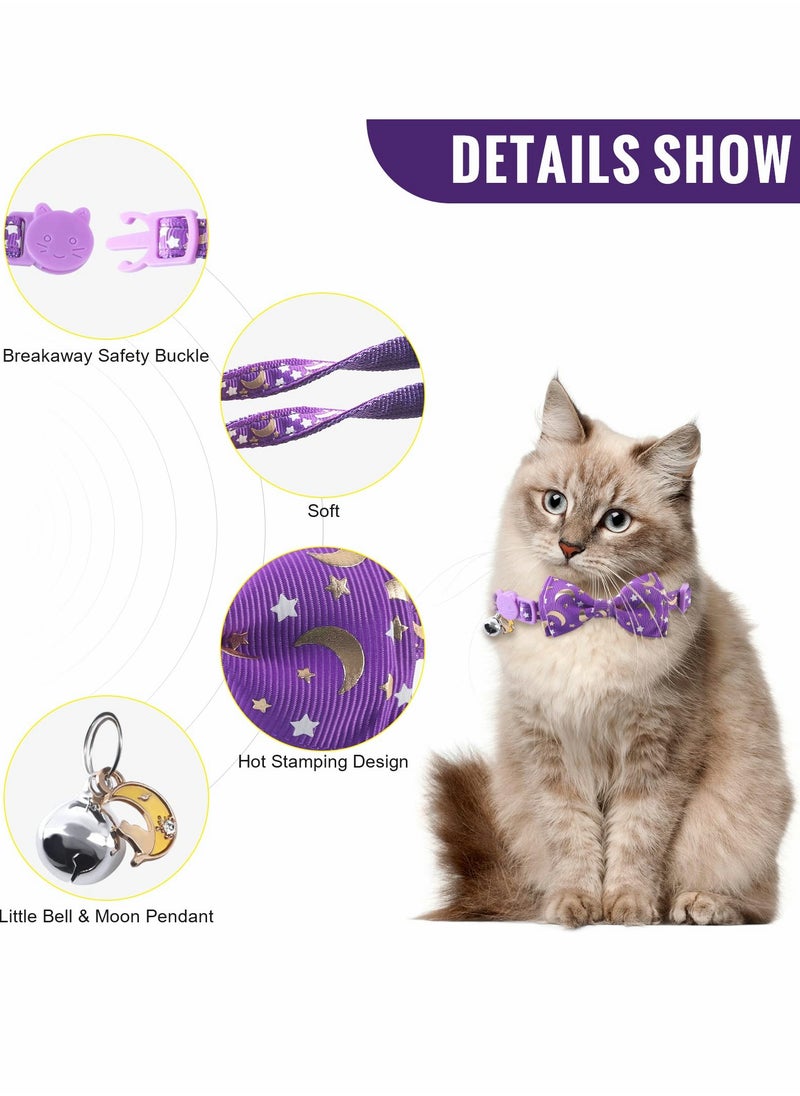 Generic - Cat Collar, Collars with Bell and Detachable Bow Tie, Quick Release Safety for Kitten Cats, Adjustable 20-30cm Suitable All Domestic Cats - Image 1