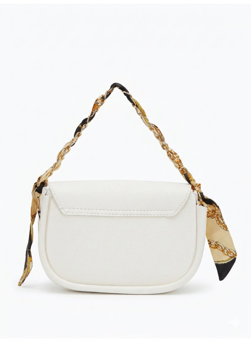 لايف ستيلاش  حقيبة كروس جلد بمشبك مغناطيسي - ابيض ZC-1 - Image 4