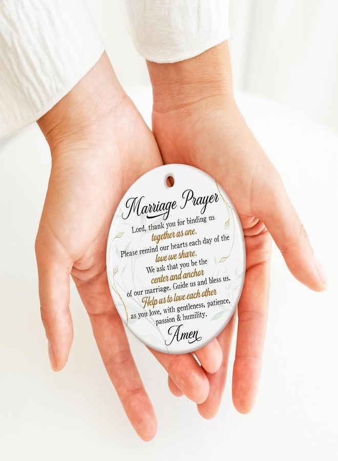 ZAGKOO Christian Wedding Gifts for Couple 2025 - Marriage Prayer Religious Wedding Gift for Newlyweds, Married Couples Anniversary, Bride, Groom - Mr & Mrs Decor, Bridal Shower Gift - Ceramic Ornament - Image 5