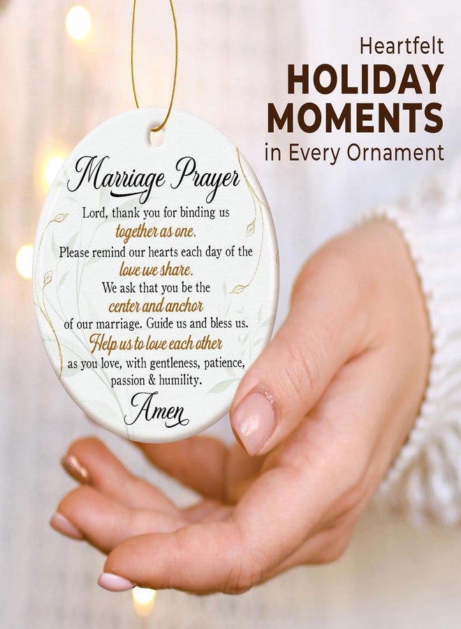 ZAGKOO Christian Wedding Gifts for Couple 2025 - Marriage Prayer Religious Wedding Gift for Newlyweds, Married Couples Anniversary, Bride, Groom - Mr & Mrs Decor, Bridal Shower Gift - Ceramic Ornament - Image 4