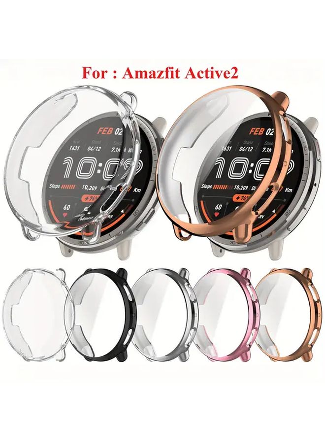 حافظة TPU شفافة مع حامي شاشة لسوار Amazfit Active2 الذكي - Image 1
