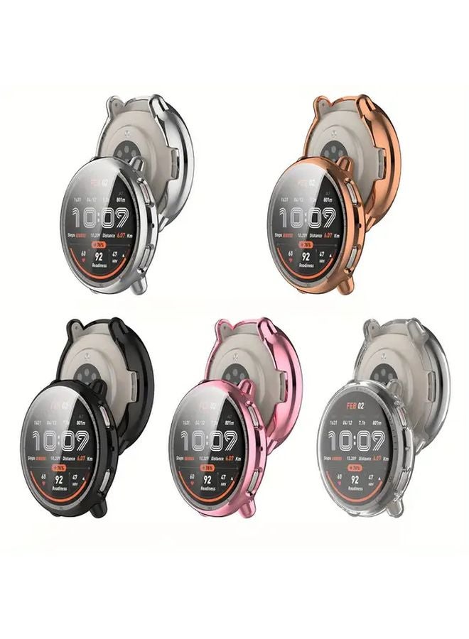 حافظة TPU شفافة مع حامي شاشة لسوار Amazfit Active2 الذكي - Image 2