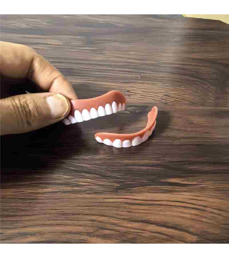 2pcs Snap On Cosmetic Teeth Veneers Upper And Lower For Beautiful Smile - Image 3
