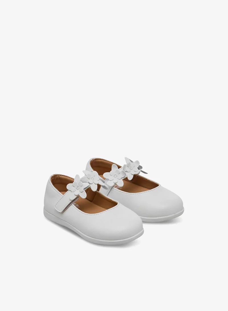 Barefeet Girls Floral Accent Mary Jane Shoes