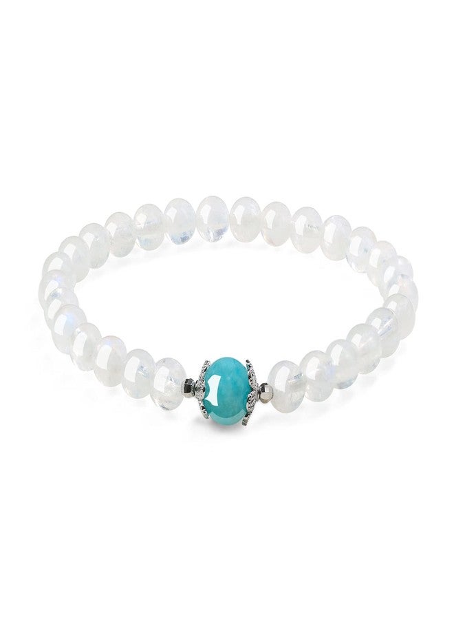COAI Women's Birthstone Bracelet Amazonite Moonstone Bracelet Crystal Bracelet for Women - Image 1