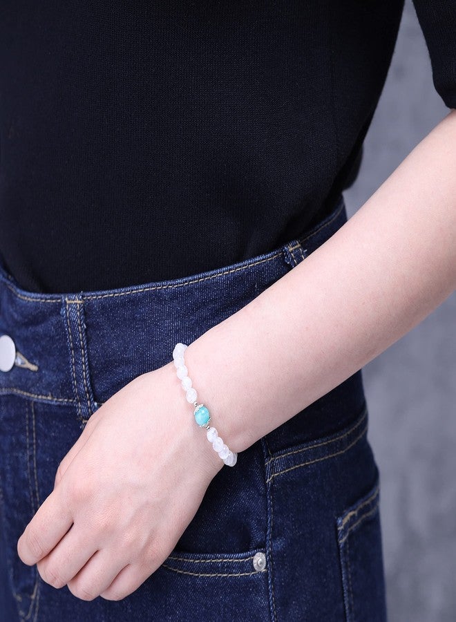 COAI Women's Birthstone Bracelet Amazonite Moonstone Bracelet Crystal Bracelet for Women - Image 3