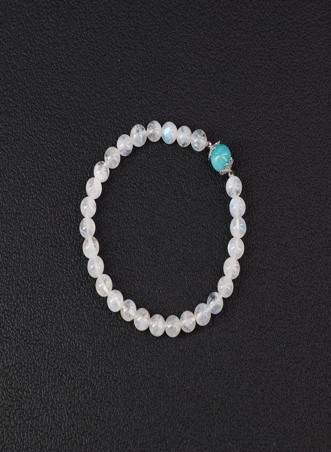 COAI Women's Birthstone Bracelet Amazonite Moonstone Bracelet Crystal Bracelet for Women - Image 5