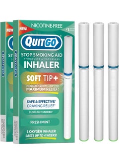 Soft-Tip Smokeless Vapor-Less Inhaler | 100% Natural, Nicotine-Free Inhaler for Oral Support Habit Replacement When You Want to Quit Smoking (3 Pack, Fresh Mint)