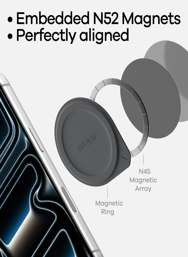 Aulumu AC01 for MagSafe Sticker | Multifunctional Magnetic Pad | Compatible with Double-Sided Magnetic Accessories | Reusable | for Bathrooms, Refrigerators, Kitchens, Screens, etc. | Gray - Image 2