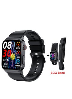 Smart Watch, Fitness Tracker With Heart Rate Monitor, Black Silicon ECG Multifunctional Smart Watch, Waterproof Activity Tracker For Android And Ios Phones