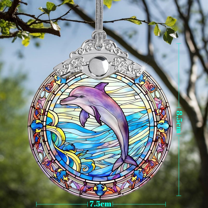 Jocidea دلفين عيد الميلاد زخرفة Jocidea dolphin الحلي لعيد الميلاد شجرة Dolphin عيد الميلاد ديكور Dolphin العشاق Dolphin هدايا - Image 2